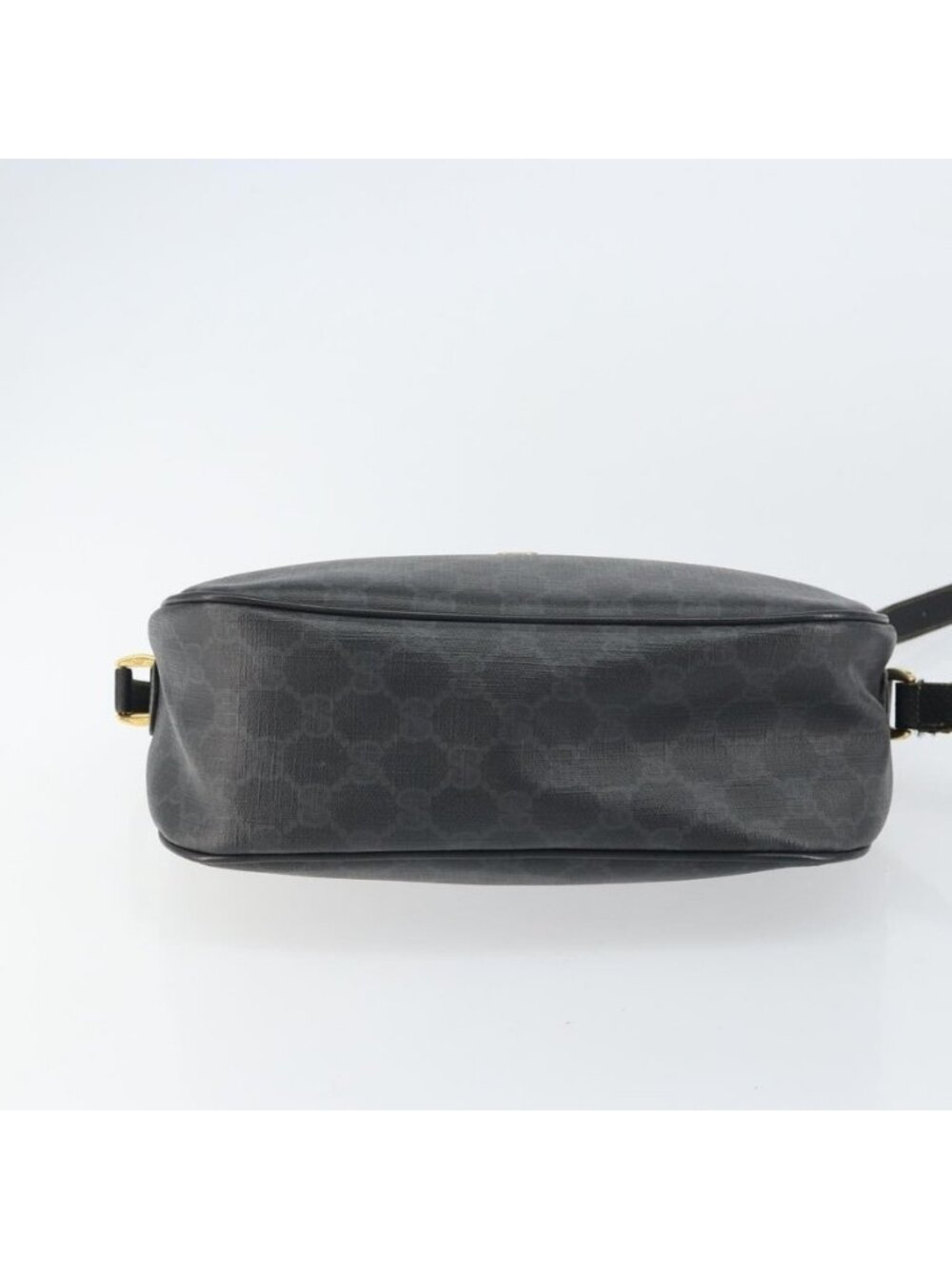 Authentic GUCCI GG Supreme Web Sherry Line Bag PVC Black Gold 89 02 077 - Picture 12 of 16